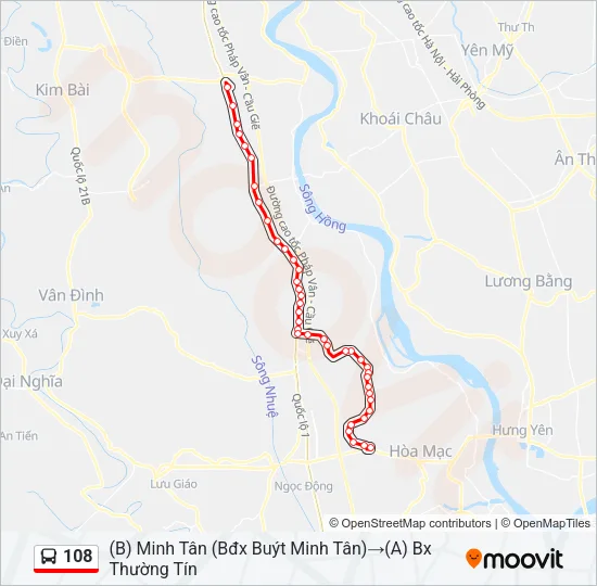 108 Bus Line Map