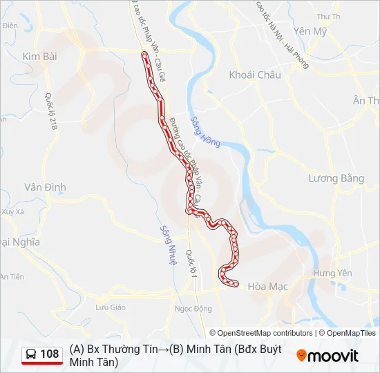 108 Bus Line Map