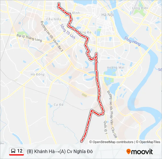 12 Bus Line Map