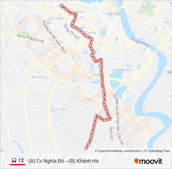 12 Bus Line Map