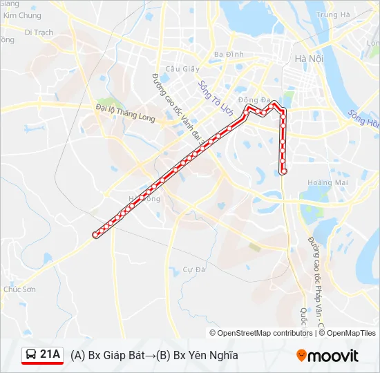 21A Bus Line Map