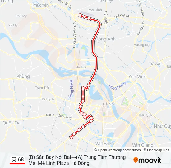 68 Bus Line Map