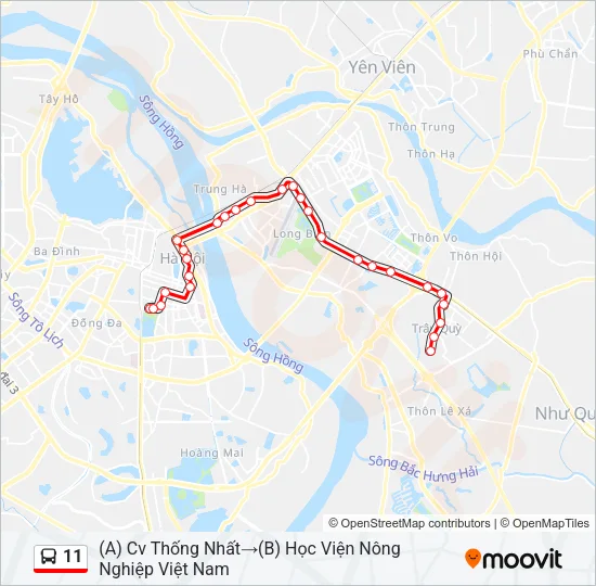 11 Bus Line Map