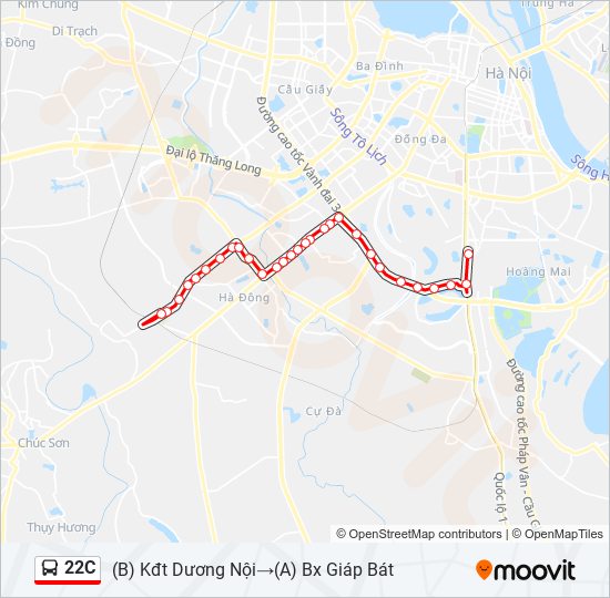 22C bus Line Map