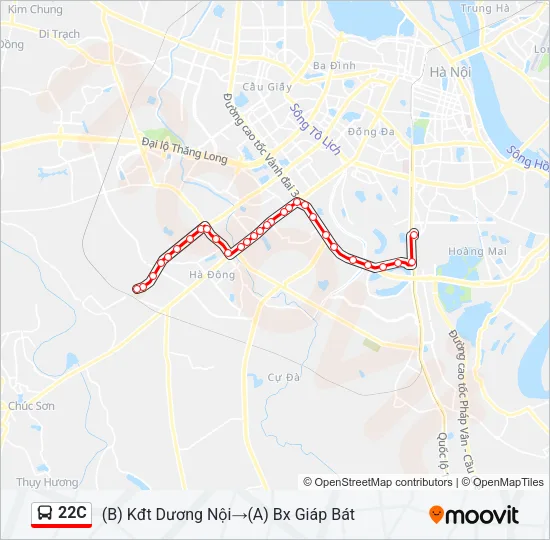 22C Bus Line Map