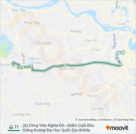 71 Bus Line Map