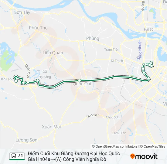 71 Bus Line Map