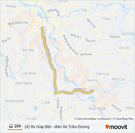 209 Bus Line Map