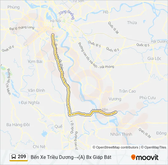 209 Bus Line Map