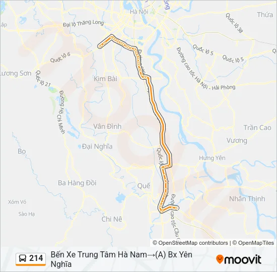 214 Bus Line Map