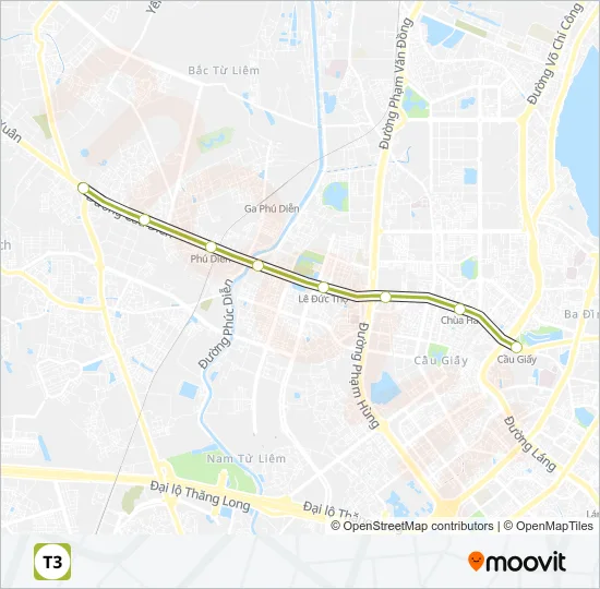 Bản đồ Tuyến 3 tàu điện ngầm