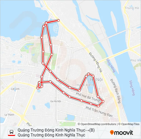 Bản đồ Tuyến HNCITYTOUR xe buýt