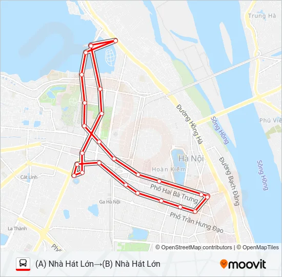 Bản đồ Tuyến HNCITYTOURCT xe buýt