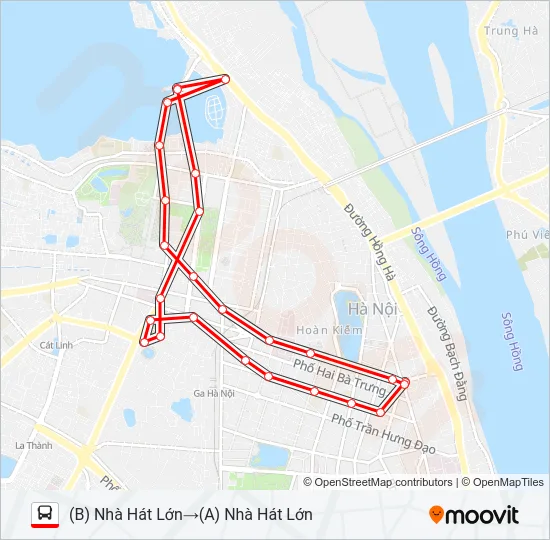 Bản đồ Tuyến HNCITYTOURCT xe buýt