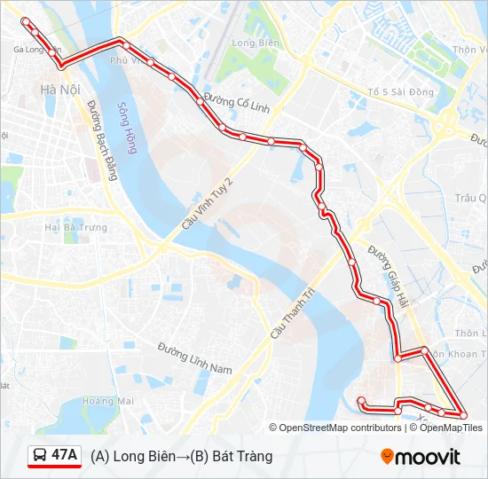 47A Bus Line Map