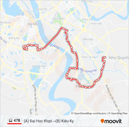 47B Bus Line Map