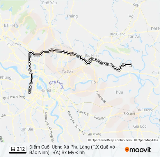 212 Bus Line Map
