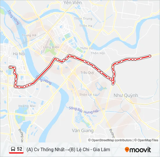 52 Bus Line Map