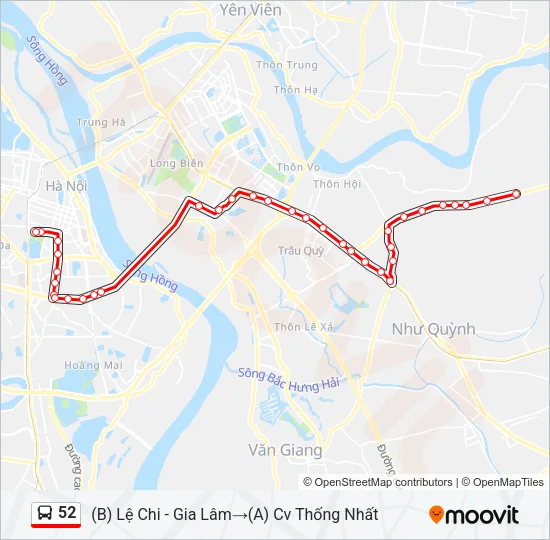 52 Bus Line Map