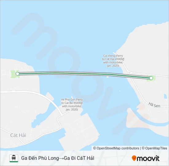 CÁT HẢI – PHÙ LONG Cable Car Line Map