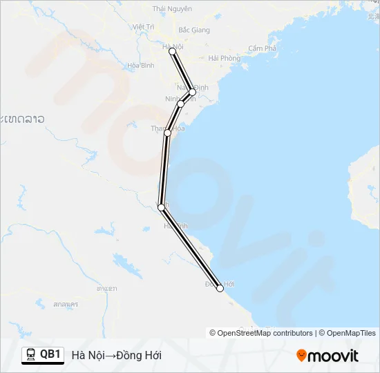 QB1 Train Line Map