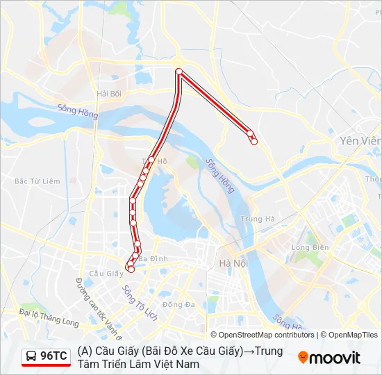 96TC Bus Line Map