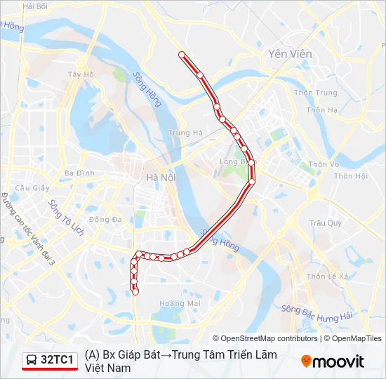 32TC1 Bus Line Map