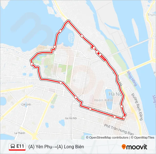Bản đồ Tuyến E11 xe buýt