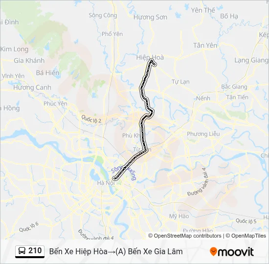 Bus Ruta 210 210 Route: Schedules, Stops & Maps - Bến Xe Hiệp Hòa→(A) Bến Xe Gia ...