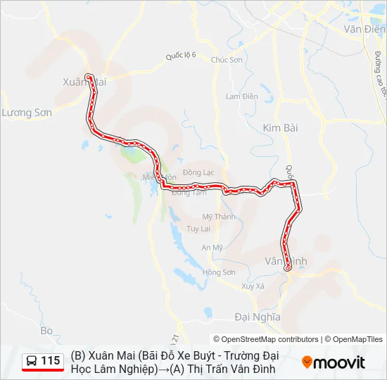 115 Bus Line Map