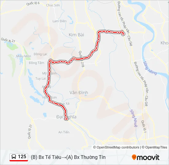 125 Bus Line Map