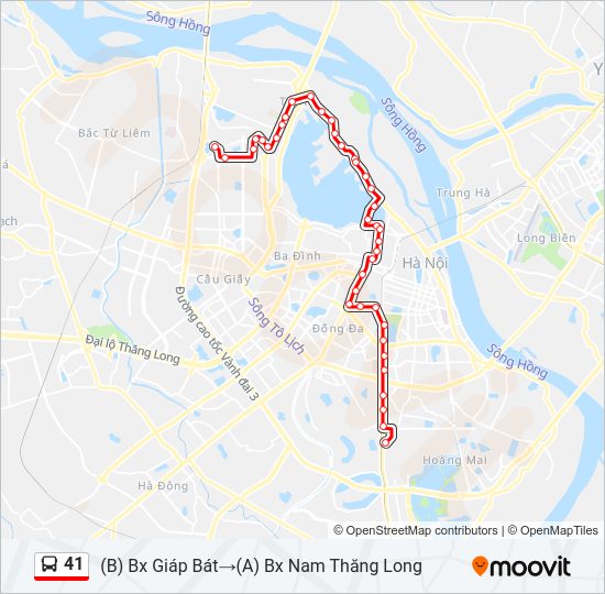 41 bus Line Map