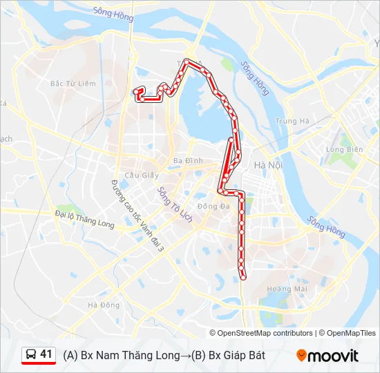 41 Bus Line Map