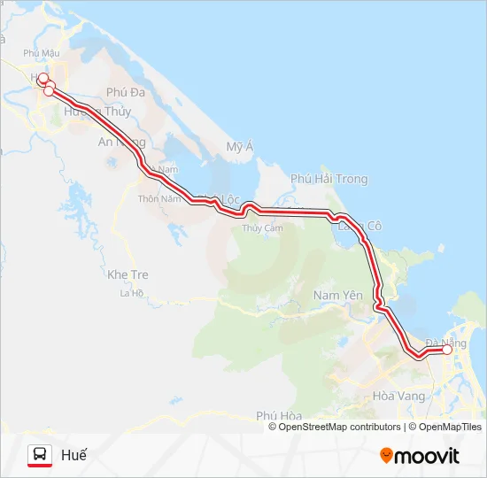 HƯƠNG GIANG Bus Line Map