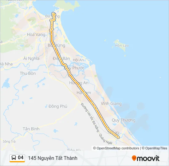 Bản đồ Tuyến 04 xe buýt