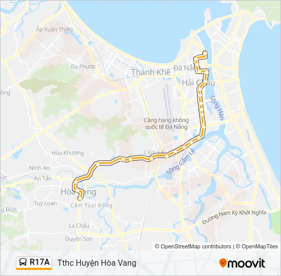 R17A Bus Line Map