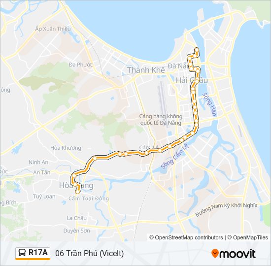 Bản đồ Tuyến R17A xe buýt