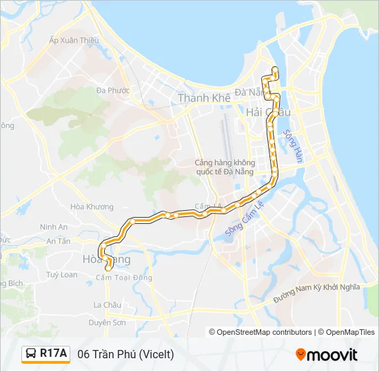 R17A Bus Line Map
