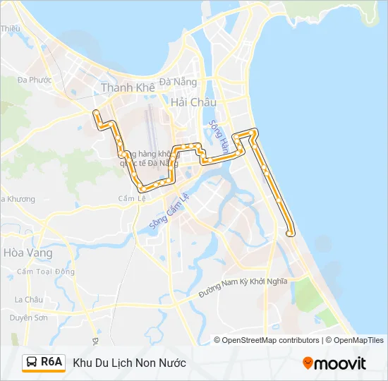 R6A Bus Line Map