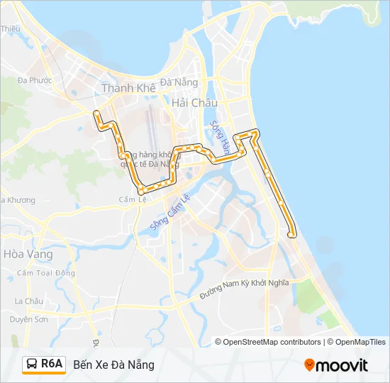 R6A Bus Line Map