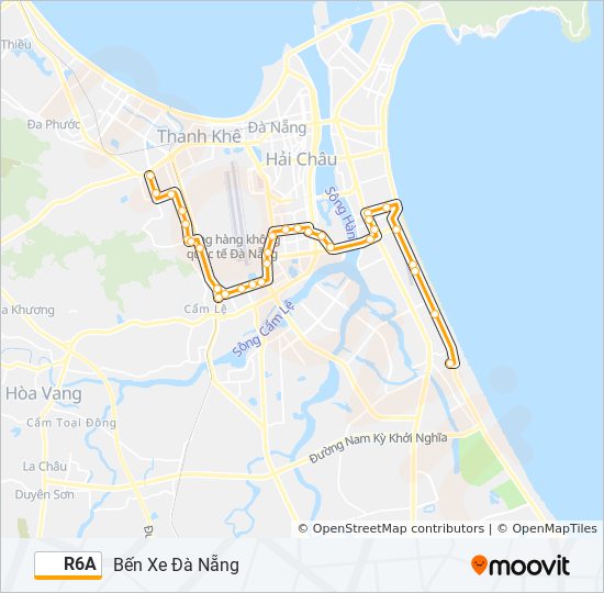 R6A bus Line Map