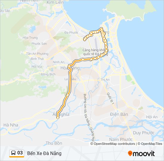 Bản đồ Tuyến 03 xe buýt