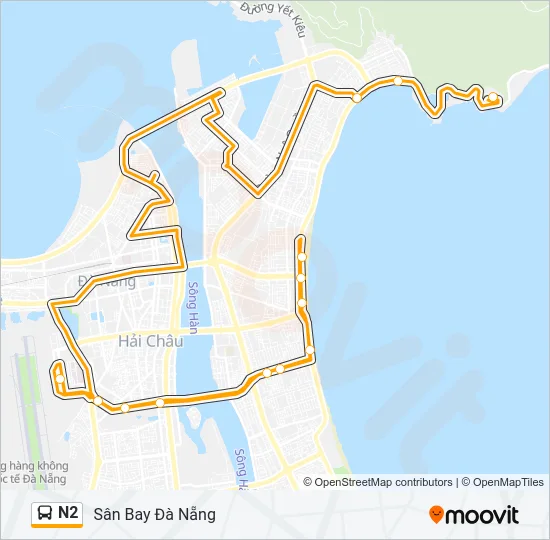 N2 Bus Line Map
