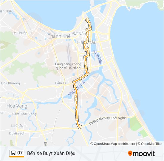 Tuyến xe buýt này sẽ đưa bạn đến đường Tôn Đức Thắng với những quán cà phê và nhà hàng quyến rũ, cùng với view nhìn ra sông Hàn tuyệt đẹp.