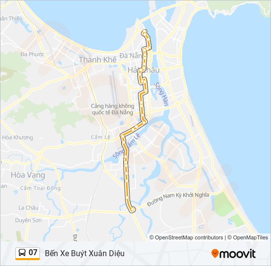 Bản đồ Tuyến 07 xe buýt