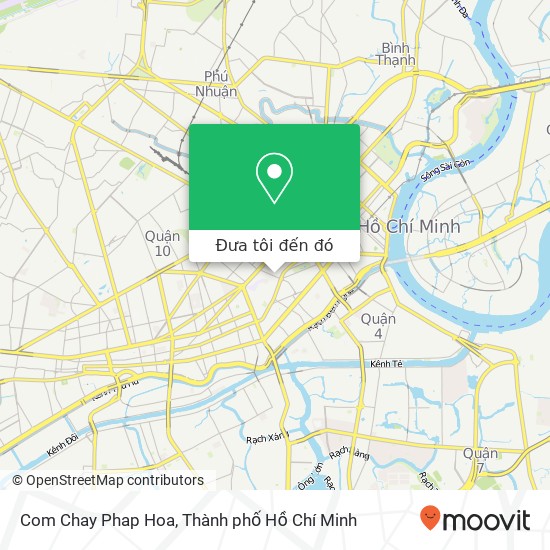 Bản đồ Com Chay Phap Hoa