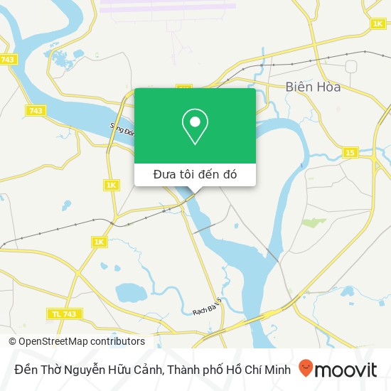 Bản đồ Đền Thờ Nguyễn Hữu Cảnh