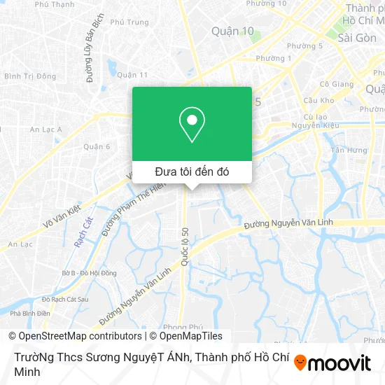 Bản đồ TrườNg Thcs Sương NguyệT ÁNh