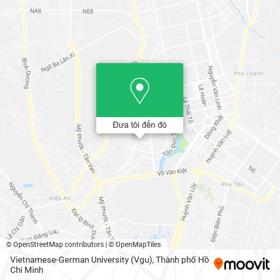 Bản đồ Vietnamese-German University (Vgu)