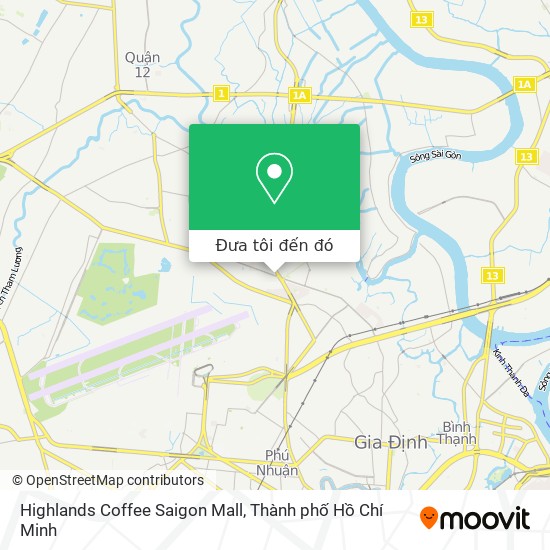 Bản đồ Highlands Coffee Saigon Mall